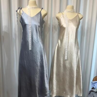 缎面吊带连衣裙 Satin Slip Dress