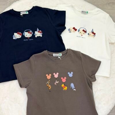 Graphic Cropped T-Shirt - 卡通短板T