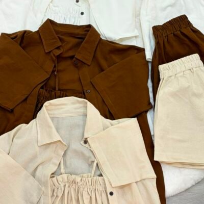 Linen Blend Three-Piece Set - 棉麻3件套