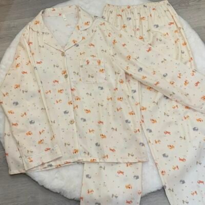 Puppy Dream Long Lounge Set - 小狗梦境居家服（长）