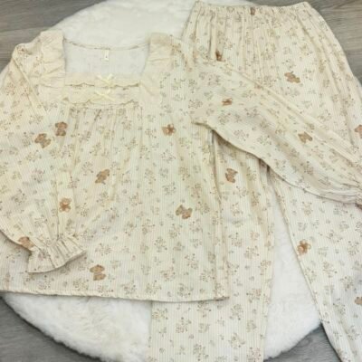 Teddy Garden Long Lounge Set - 小熊花园居家服（长）