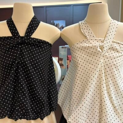 Sweetheart Polka Dot Ruffle Top - 甜心波点荷叶边上衣