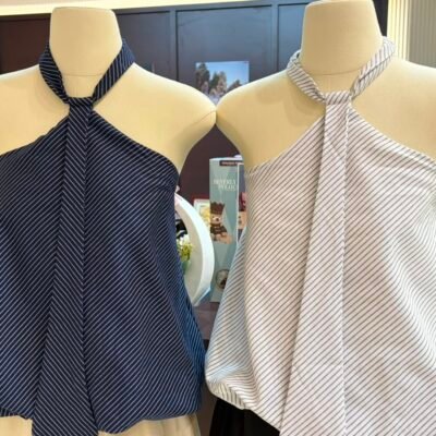 Halter Tie Detail Top - 挂脖绑带线条上衣