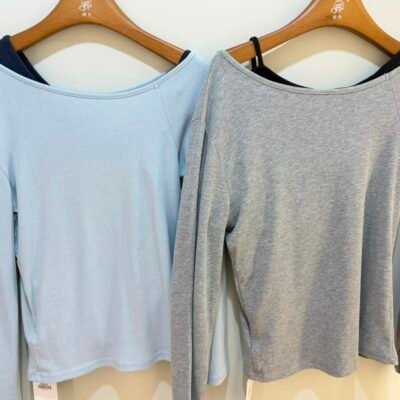 Layered Look Long Sleeve Top - 假两件长袖上衣